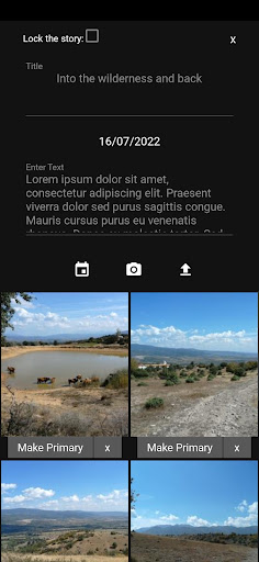 Android application My Stories screenshort
