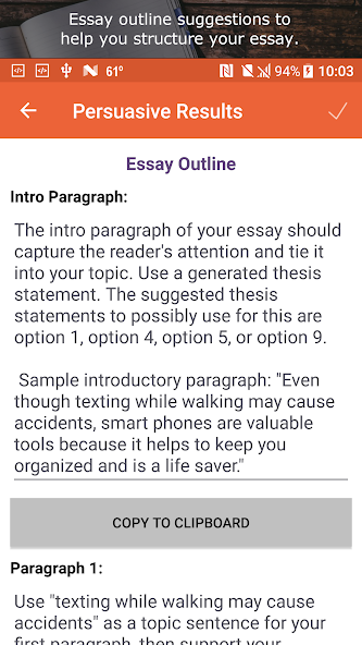 thesis paragraph generator