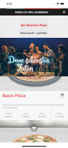 Android application Maximo Pizza screenshort