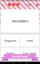 Asia and Middle East countries - flags quiz