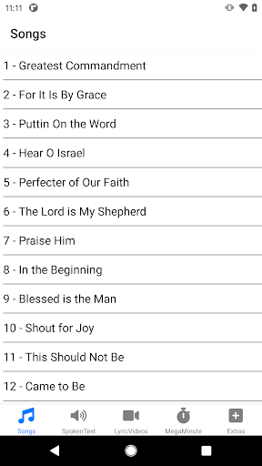 Android application Mega Verses 2.0 screenshort
