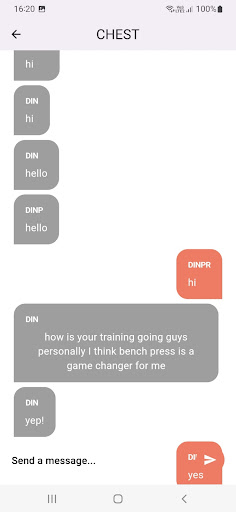 FitChat: Group Fitness Chats Screen 2