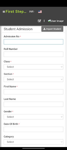 First Step Play school:Admin Screen 3