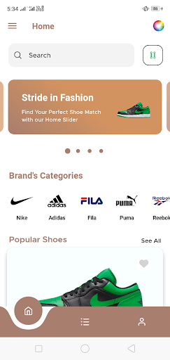 Online shoes store Screenshot
