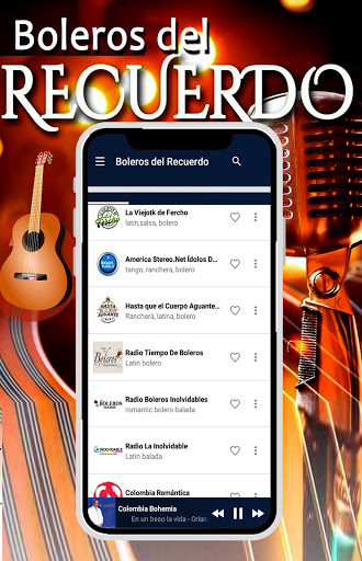 Android application Boleros del Recuerdo screenshort