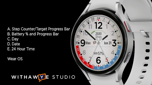 Analog 24 Hour Face - Wear OS