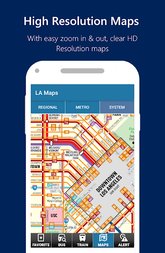 Android application LA Metro Transit Tracker screenshort