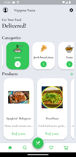 Android application Envision cafe screenshort
