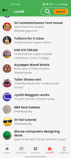 Big Belt: Local Town App Screen 3