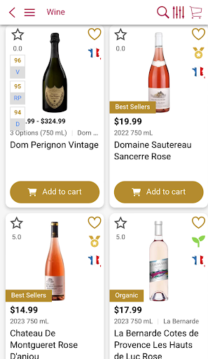 Android application Philippe Liquors NYC screenshort