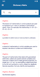 Math Formulas & Dictionary Unknown