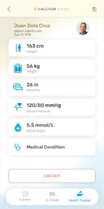 Halcyon Health Tracker App