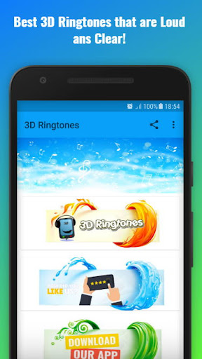 Android application 3D Ringtones screenshort