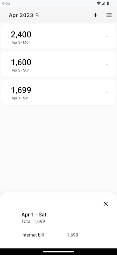 Android application Expenses Only screenshort