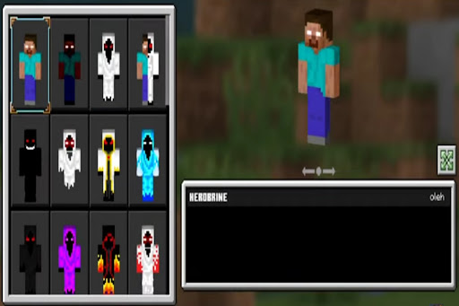 herobrine skin pack mcpe