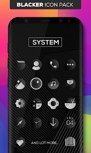 Blacker : Icon Pack Captura de tela