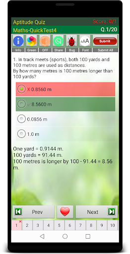 Quantitative Aptitude Quiz Screen 3