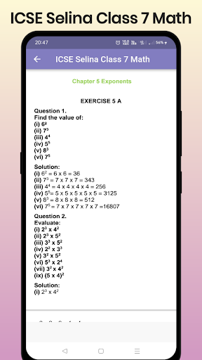 ICSE Selina Class 7 Math Screen 3
