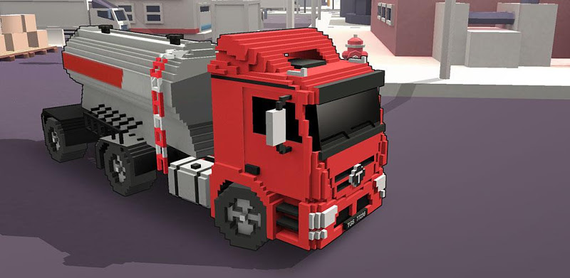 Blocky Truck Urban Transport