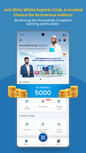 Android application Birla White Experts Club screenshort