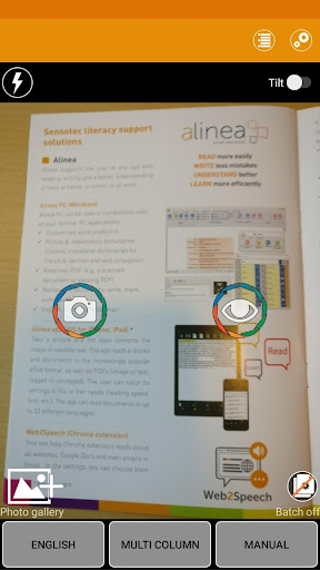 Android application Alinea screenshort