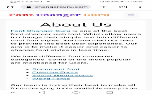 Android application Fontguru screenshort