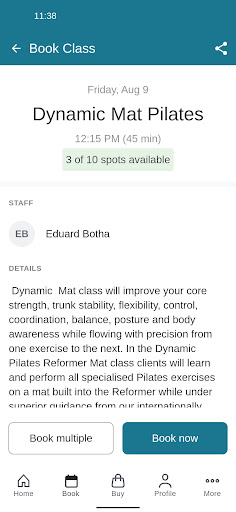 Dynamic Pilates Screen 3