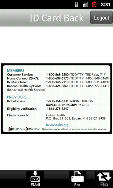 Screenshot 5 Fallon Health Member ID Card android