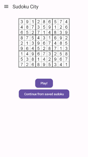 Android application Sudoku City screenshort