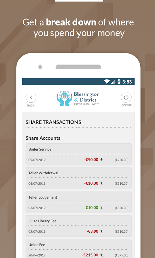 Blessington Credit Union Screen 3