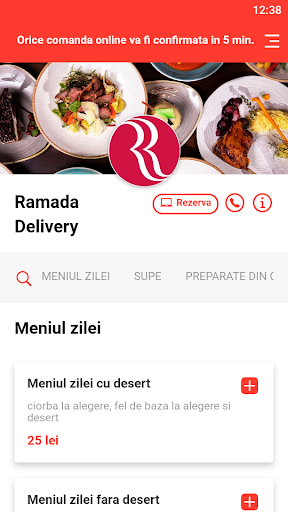 Android application Ramada Delivery screenshort