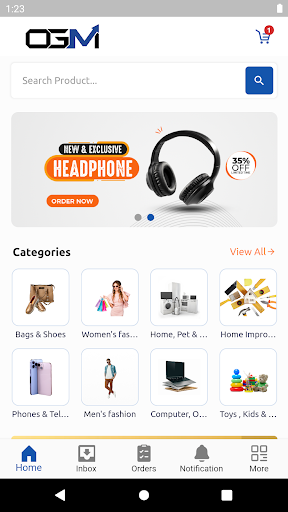 Android application OGM marketing - Online Shop screenshort