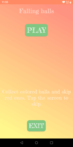Android application Falling Ball screenshort