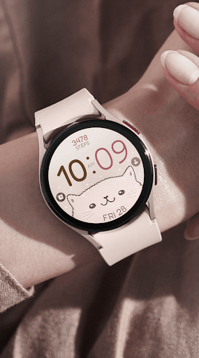Lovely Cat digital watch face Screen 2