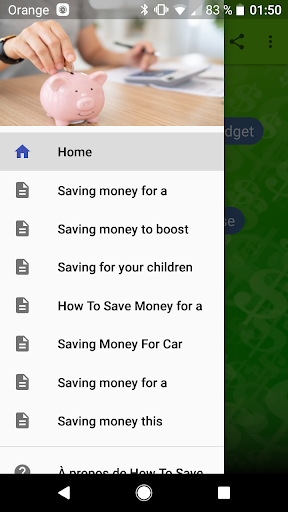 Android application How To Save Money screenshort