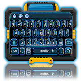 blue neon future keyboard icon