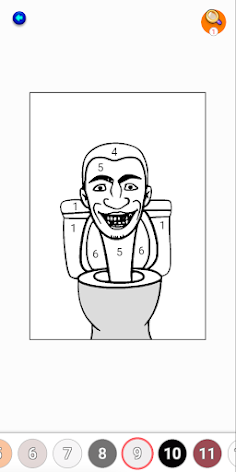Toilet Monster Color By Number - Screenshot 2