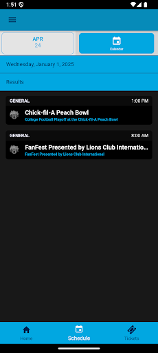 Screenshot of Peach Bowl, Inc.