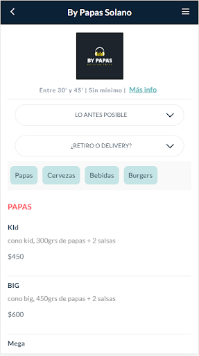 Android application By Papas screenshort