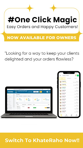 Android application KhateRaho Restaurant Partner screenshort