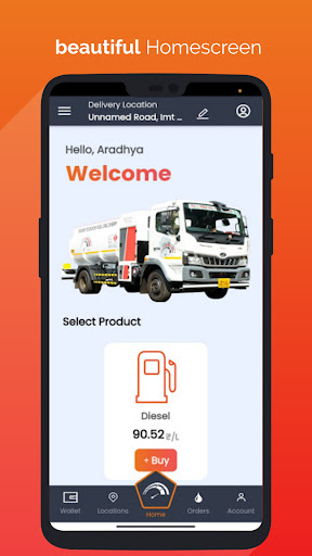 Android application The Fuel Delivery TFD - Diesel screenshort