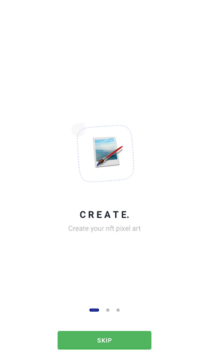Android application NFT Pixel Builder screenshort