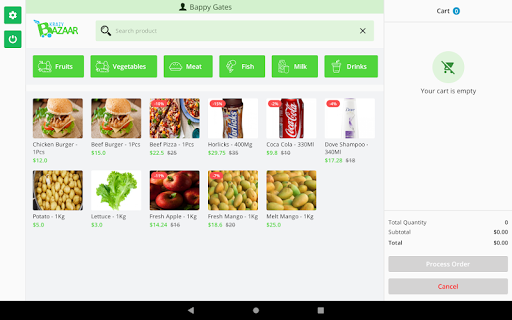 Android application Krazy Bazaar POS screenshort