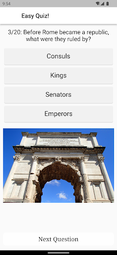 A Roman Republic Trivia App Screen 2