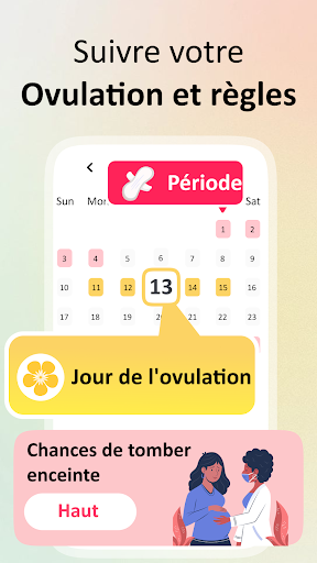 Calendrier Ovulation Règles Capture d'Écran de l'Application Android 2
