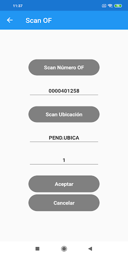 SLC - Cerrar OFs Screen 2
