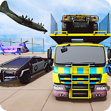 US Police Offroad Cop Car Transporter Driver icon