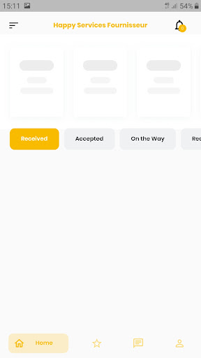 Android application Happy Services Fournisseur screenshort