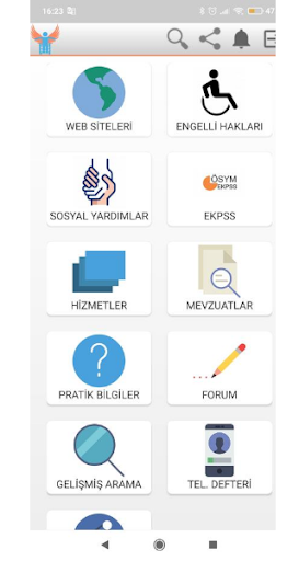 Android application Engelsiz Haber ve Bilgi screenshort