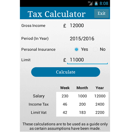 Easy UK TAX Calculator